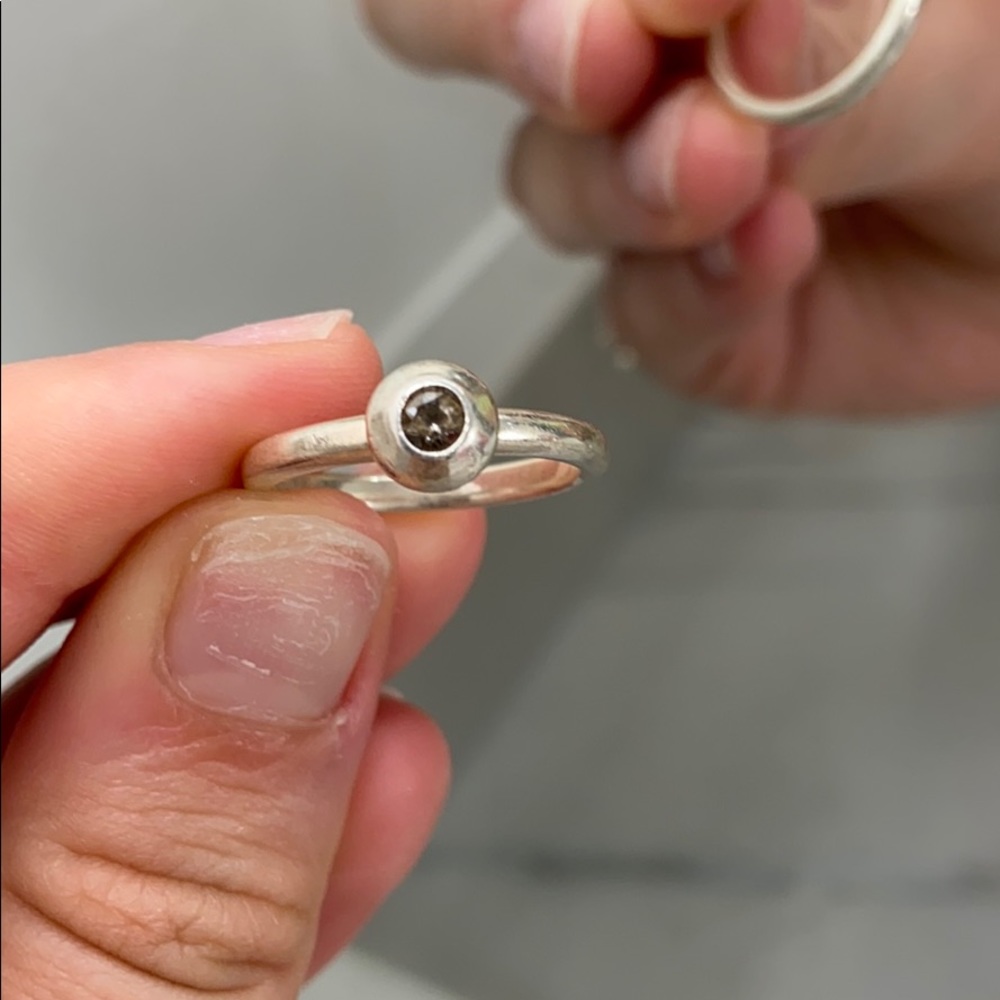 James Avery sterling silver w/ white sapphire